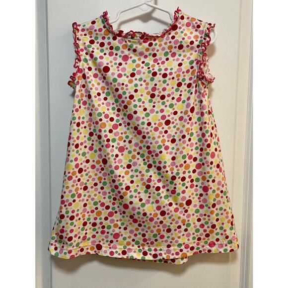 Hanna Andersson Girls Cotton Colorful Polka Dot SS Ruffle Top Size 5 (110) - Picture 3 of 11